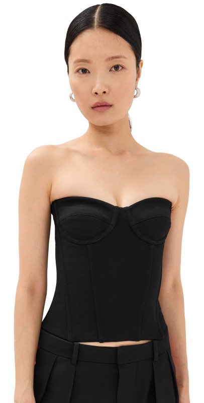 WARDROBE. NYC Semi Matte Bustier Black
