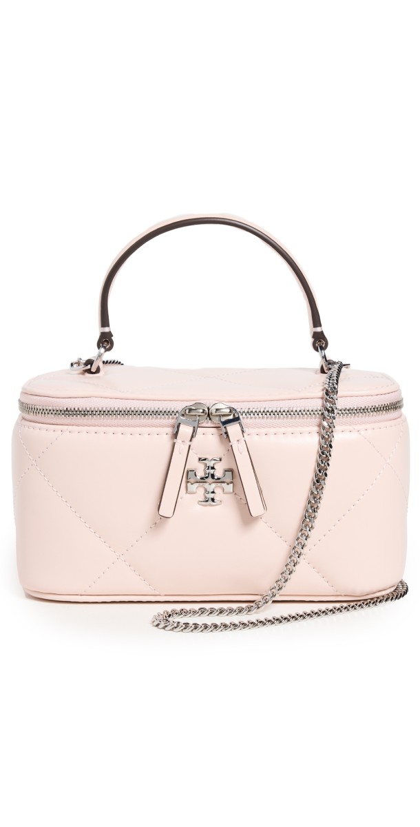 Tory Burch Kira Diamond Quilt Vanity Case Soft Pink