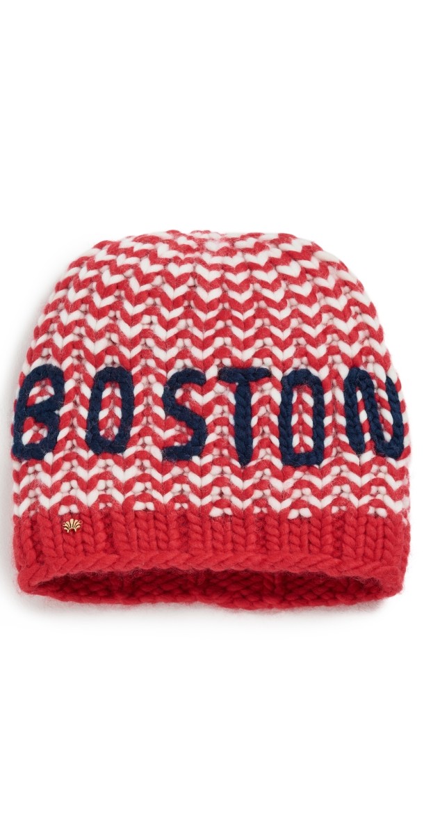 Lele Sadoughi Boston Beanie Red Melang