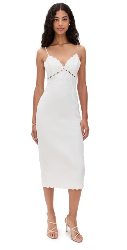 LoveShackFancy Sydelle Dress Antique White