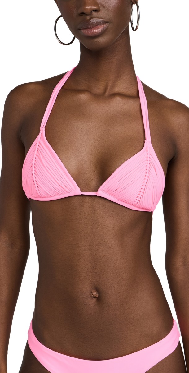 PQ Swim Isla Triangle Bikini Top Vivid Pink