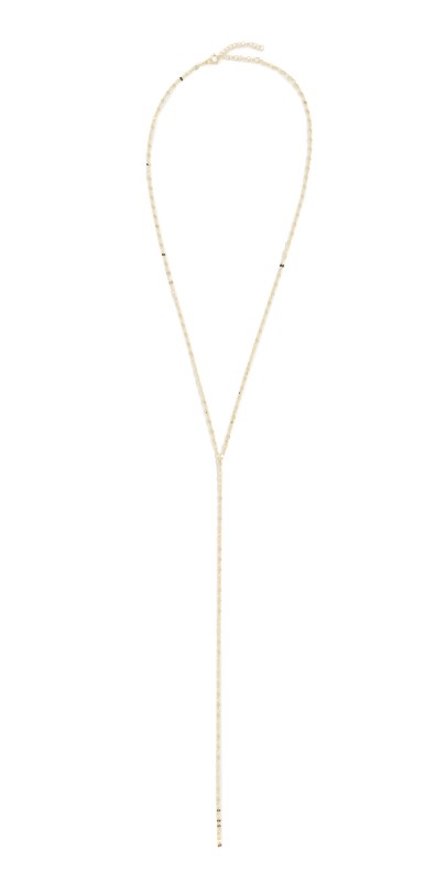 SHASHI Rebecca Lariat Necklace Gold