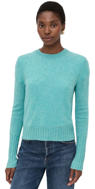 Guest in Residence Shrunken Cashmere Crew Sweater Glacier