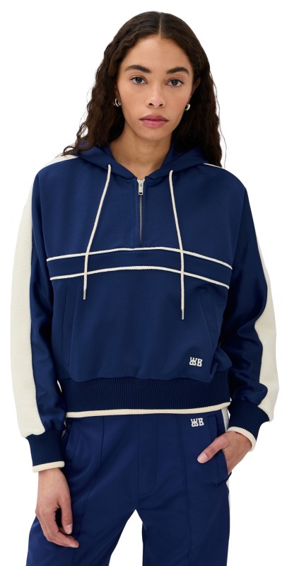 Wales Bonner Mantra Hoodie Navy/Natural
