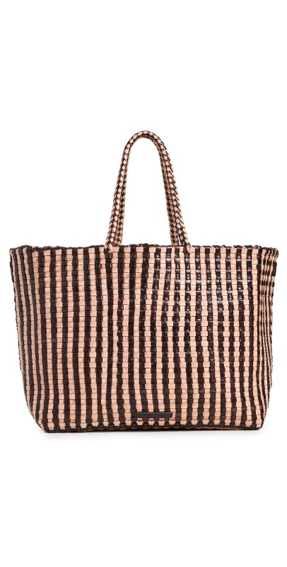 Loeffler Randall Klara Woven Tote Chocolate/Desert Sand