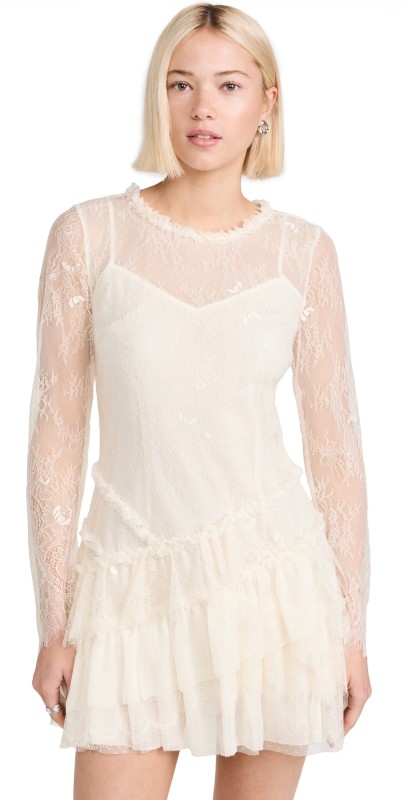 LoveShackFancy Amberleigh Dress Ivory