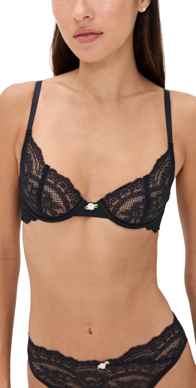 Skarlett Blue Unveil Demi Underwire Bra Black