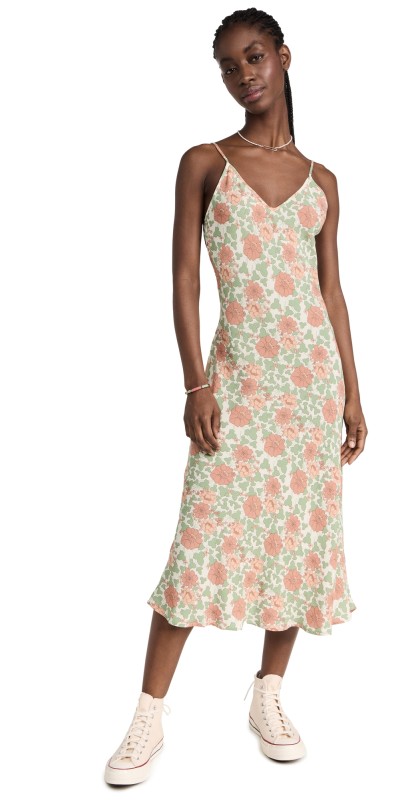 Rolla's Rambling Floral Margaux Slip Dress Apricot