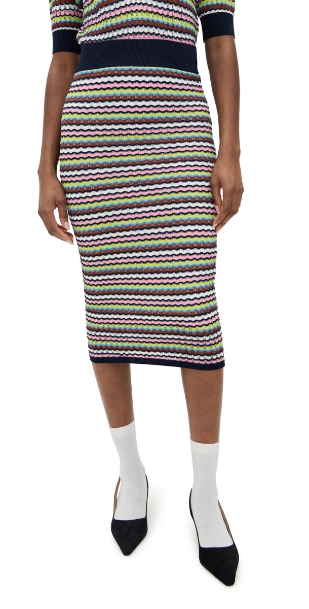 ESSENTIEL ANTWERP Himpact Striped Skirt Combo1 Off White