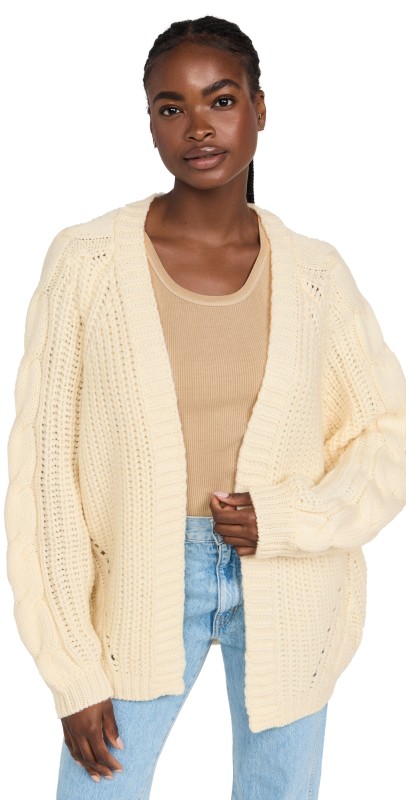 Line & Dot Faye Cardigan Cream