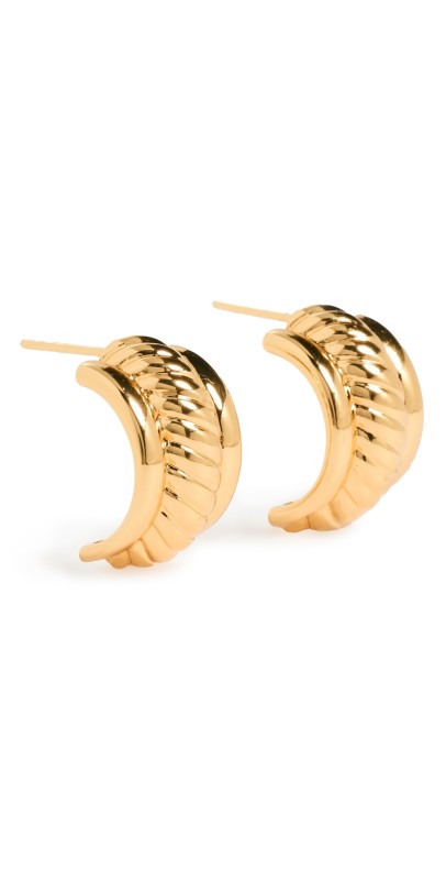 Aureum Greta French Rope Earrings Gold