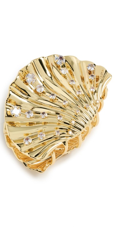 LELET NY Crystal Shell Claw Clip Gold
