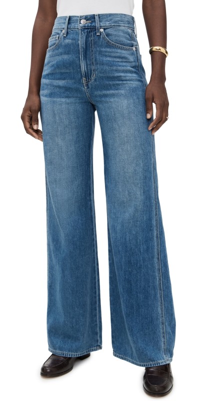 Veronica Beard Jean Taylor High Rise Wide Leg Jeans French Kiss