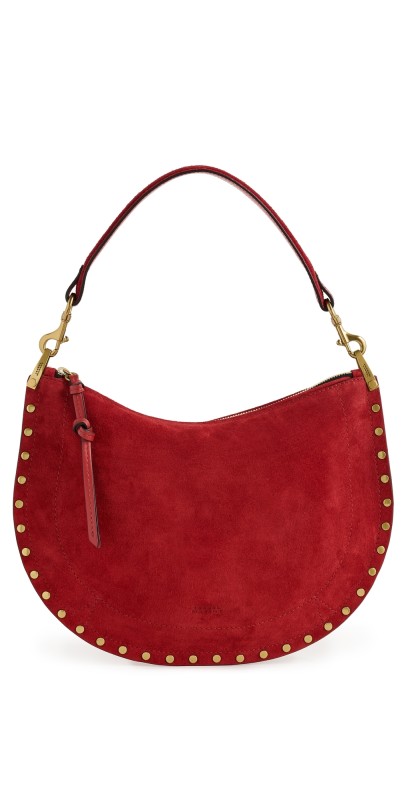 Isabel Marant Oskan Soft Zip Bag Scarlet Red