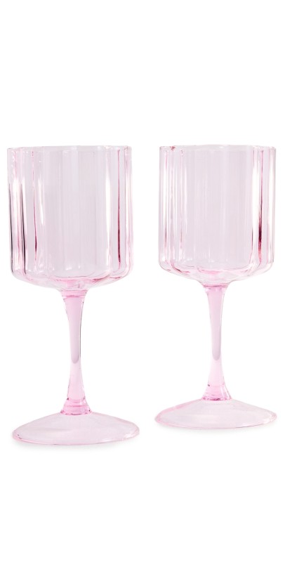FAZEEK Wine Glasses Pink