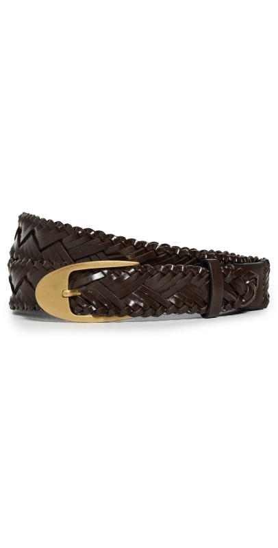 rag & bone Gemma Woven Belt Drkespso