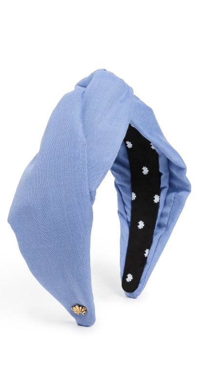 Lele Sadoughi Greta Cotton Headband Cloudy Sky