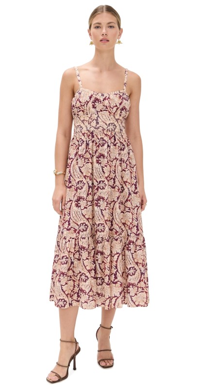 Ulla Johnson Nadine Cami Midi Dress Amaranthus