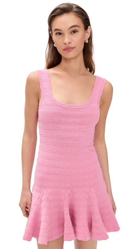 LoveShackFancy Maryanne Dress Sunset Pink