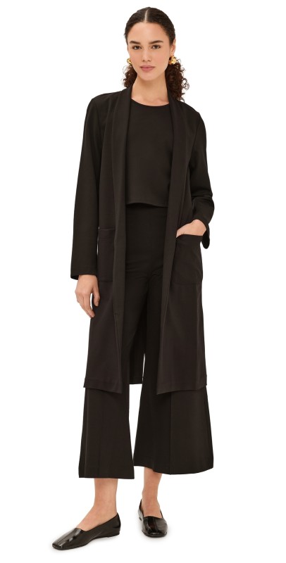 RIPLEY RADER Ponte Knit Smoking Jacket Black