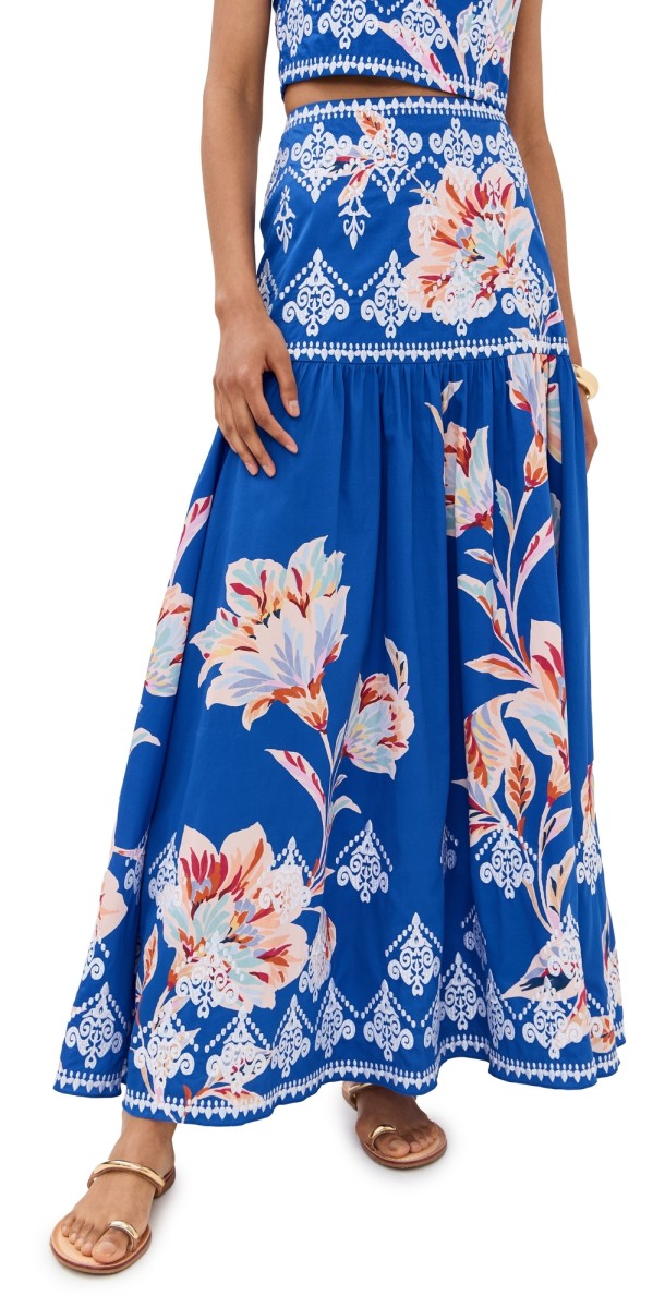 Figue Myra Skirt Fantasia Floral Lazurite Blue