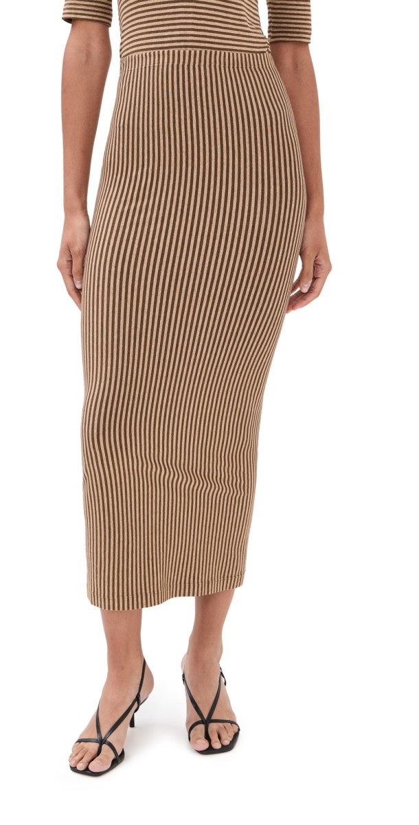 Rosetta Getty Tube Skirt Tan/Brown