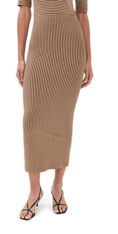 Rosetta Getty Tube Skirt Tan/Brown