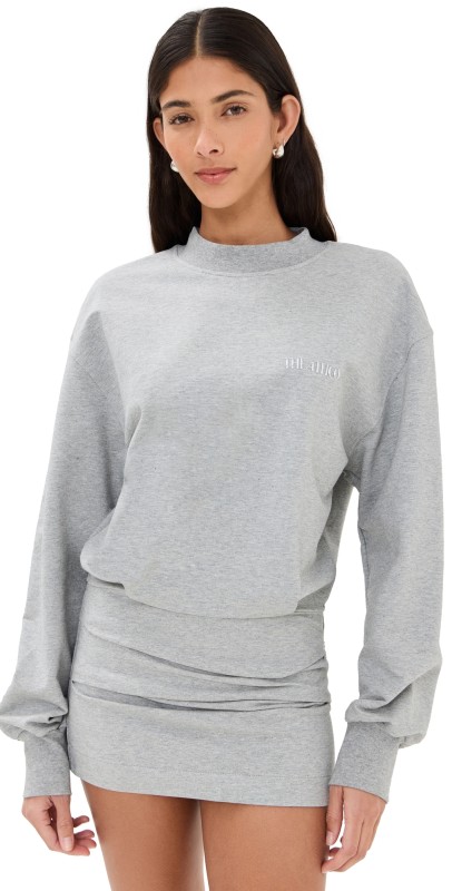 The Attico Mini Dress Melange Grey