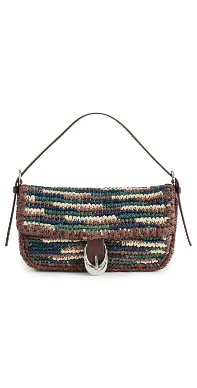 STAUD Harlow Raffia Bag Mixed Raffia