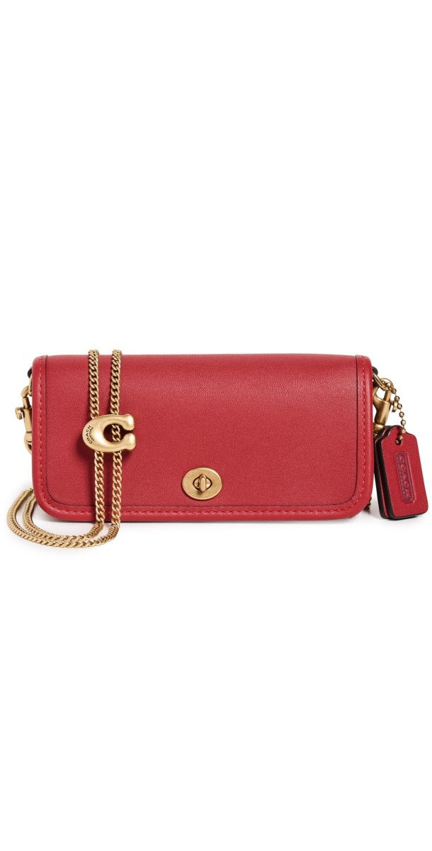 Coach Glovetanned Leather Dinky Bag 14 B4/Ruby
