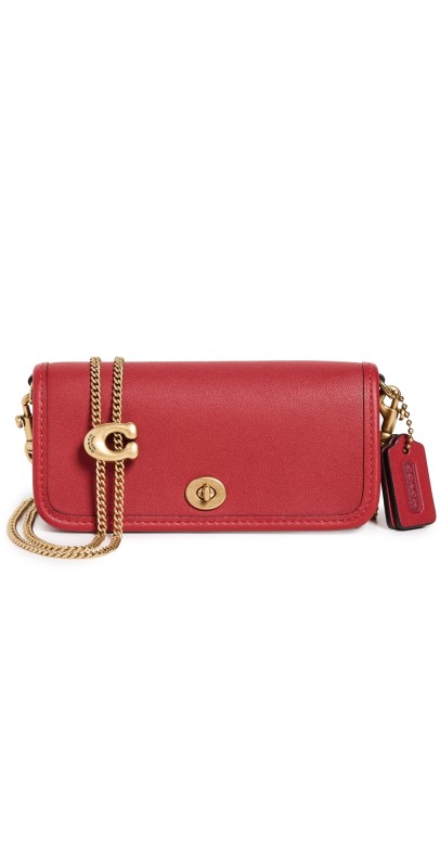 Coach Glovetanned Leather Dinky Bag 14 B4/Ruby