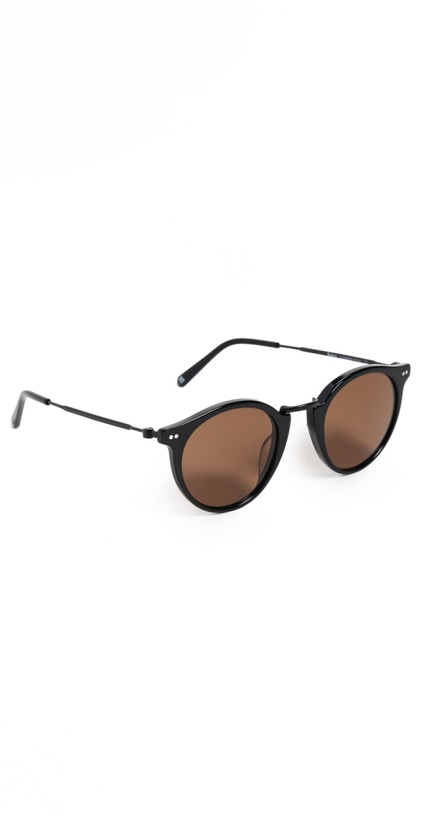 Illesteva Portofino Sunglasses Black w/ Brown Lenses