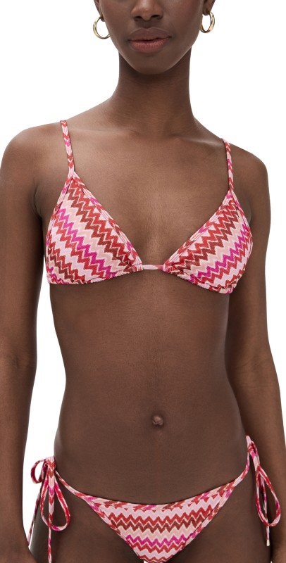 Ramy Brook Azura Bikini Top Flame Chevron