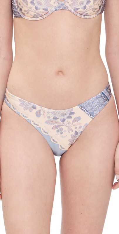 Zimmermann Lucky Scoop Bikini Bottoms Blue Bandana