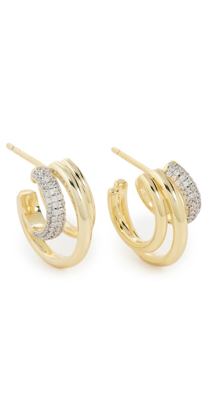 SHASHI Vallendre Hoop Earrings Gold