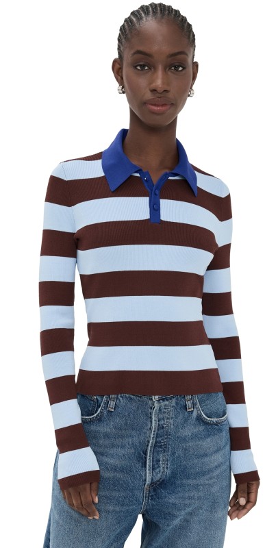 Solid & Striped The Debra Top Twilight/Raisin Brown