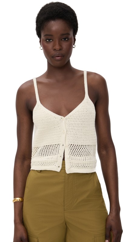 Z Supply Tay Crochet Top Sea Salt