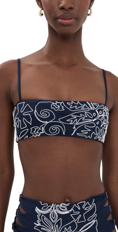 Agua Bendita Brietta Embroidered Top Batik Multicolor