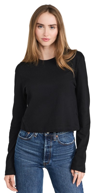 DL1961 Baby Tee Long Sleeve black (ultimate knit)