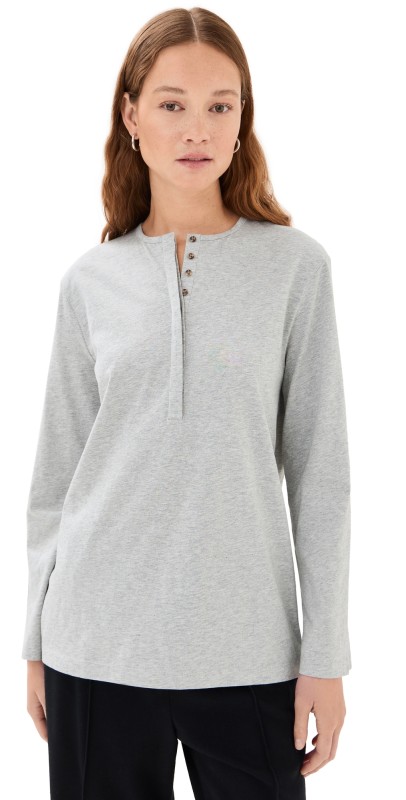 A. EMERY Leona Long Sleeve Tee Grey Melange