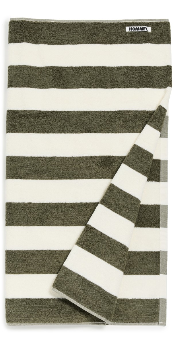 Hommey Beach Towel Matcha Stripes