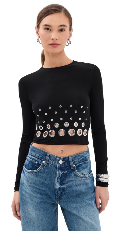rabanne Haut Top Black