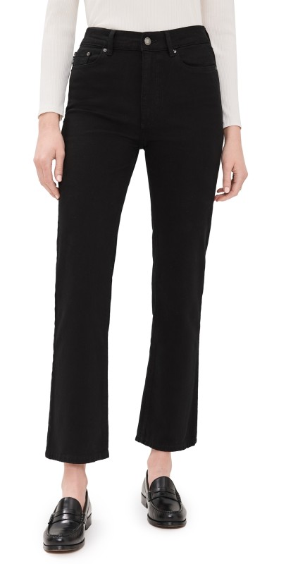 DL1961 Halle Straight High Rise Instasculpt Jeans Black Peach (Ultimate)