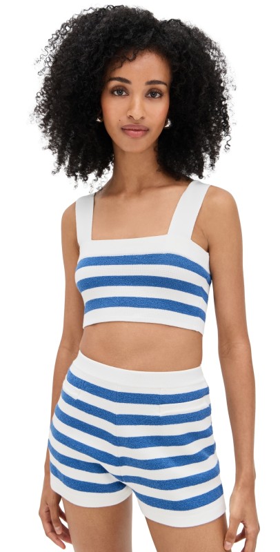 POSSE Ari Crop Top Blue Stripe