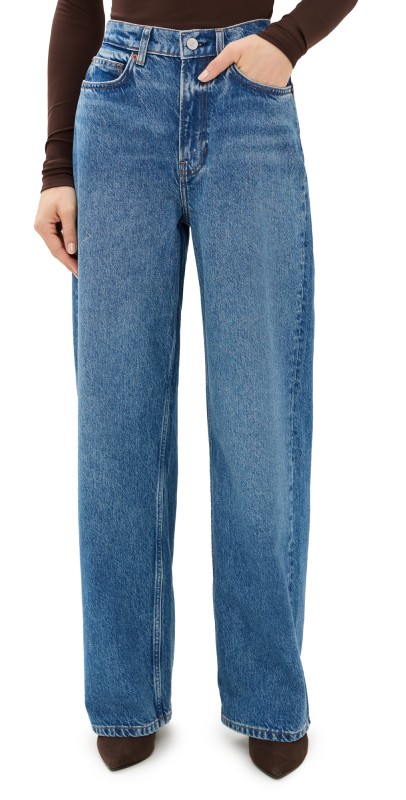 Reformation Wes High Rise Wide Leg Jeans Pelican