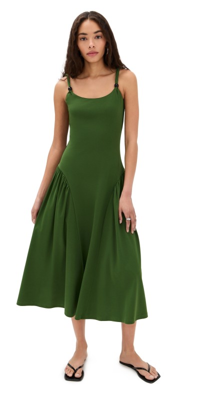 Pixie Market Bead Strap Dress Olive