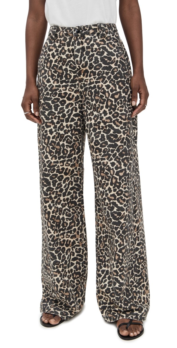 VRG GRL Zia Denim Jeans Leopard