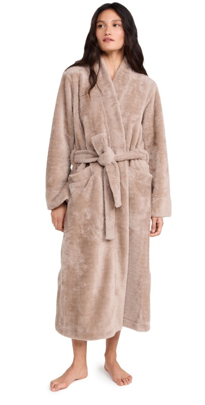 Eberjey Renew Plush Long Robe Toffee