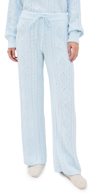 PJ Salvage Cable Crew Pants Blue Air