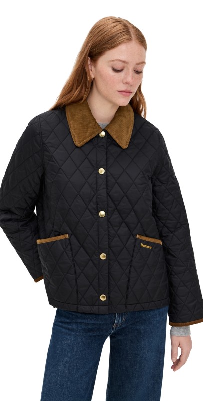 Barbour Icons Cropped Liddesdale Quilted Jacket Black/Classic